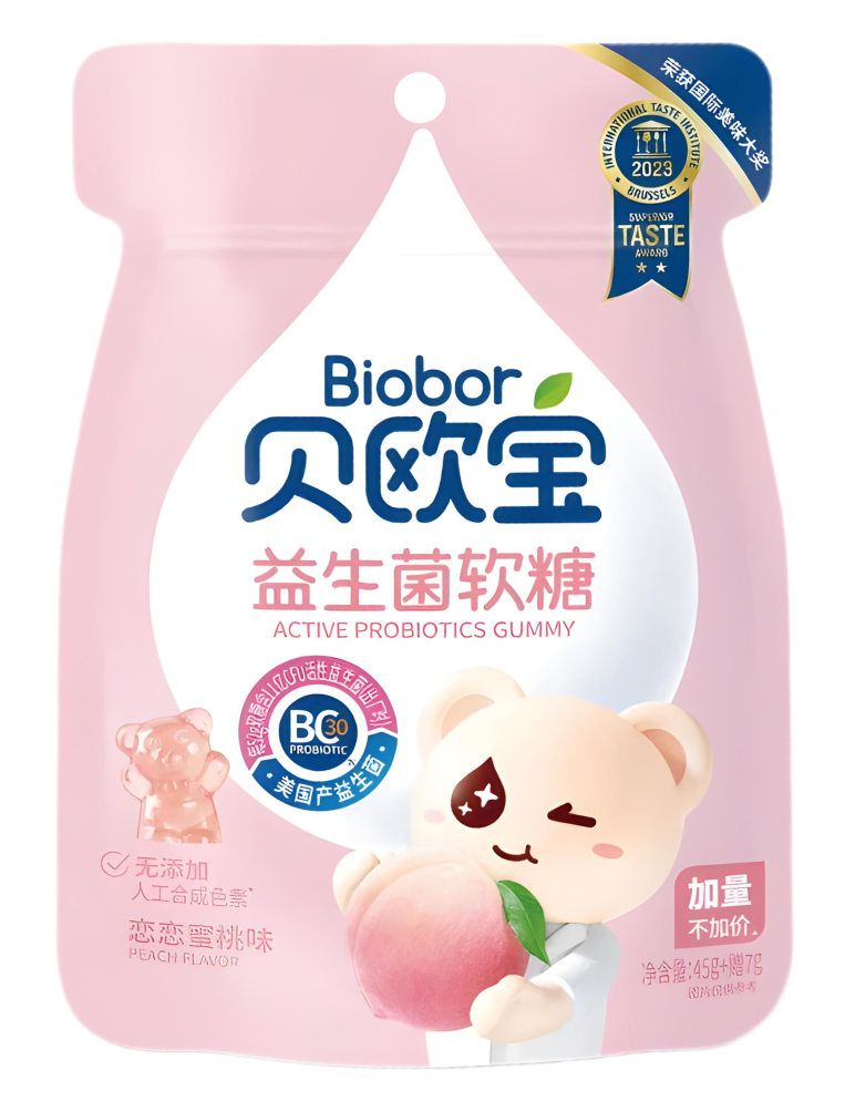 Мармелад жевательный Biobor с лактобактериями и персиком, 45г