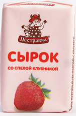 Сырок творожный Пестравка со спелой клубникой 4.1%, 100г