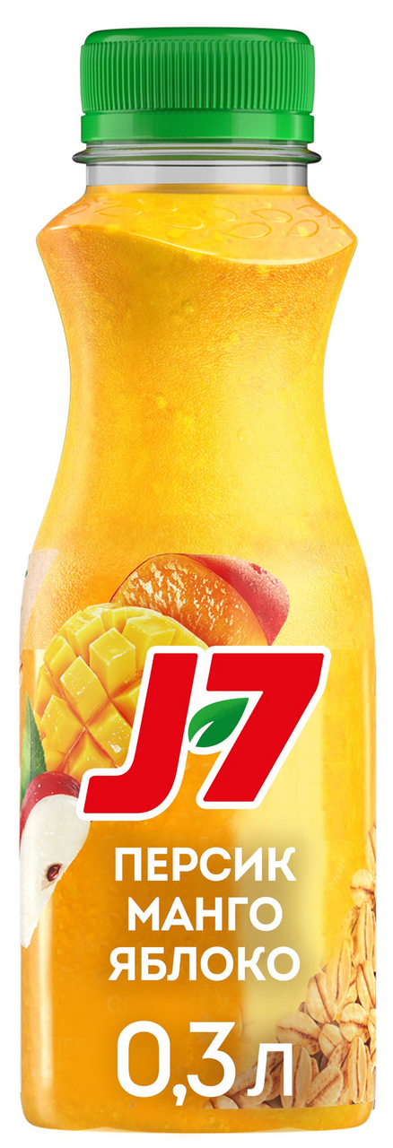 Смузи J7 с персиком манго и яблоком, 300мл