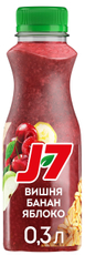 Смузи J7 с вишней бананом и яблоком, 300мл