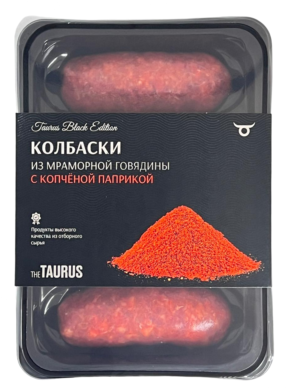 Изображение товара Колбаски из говядины Taurus с копченой паприкой, охлажденные, 400 г