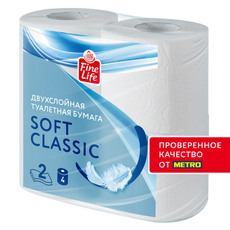 Fine Life Бумага туалетная Soft Classic белая 2 слоя 4 рулона