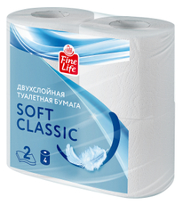 Fine Life Бумага туалетная Soft Classic белая двуслойная 4 рулона