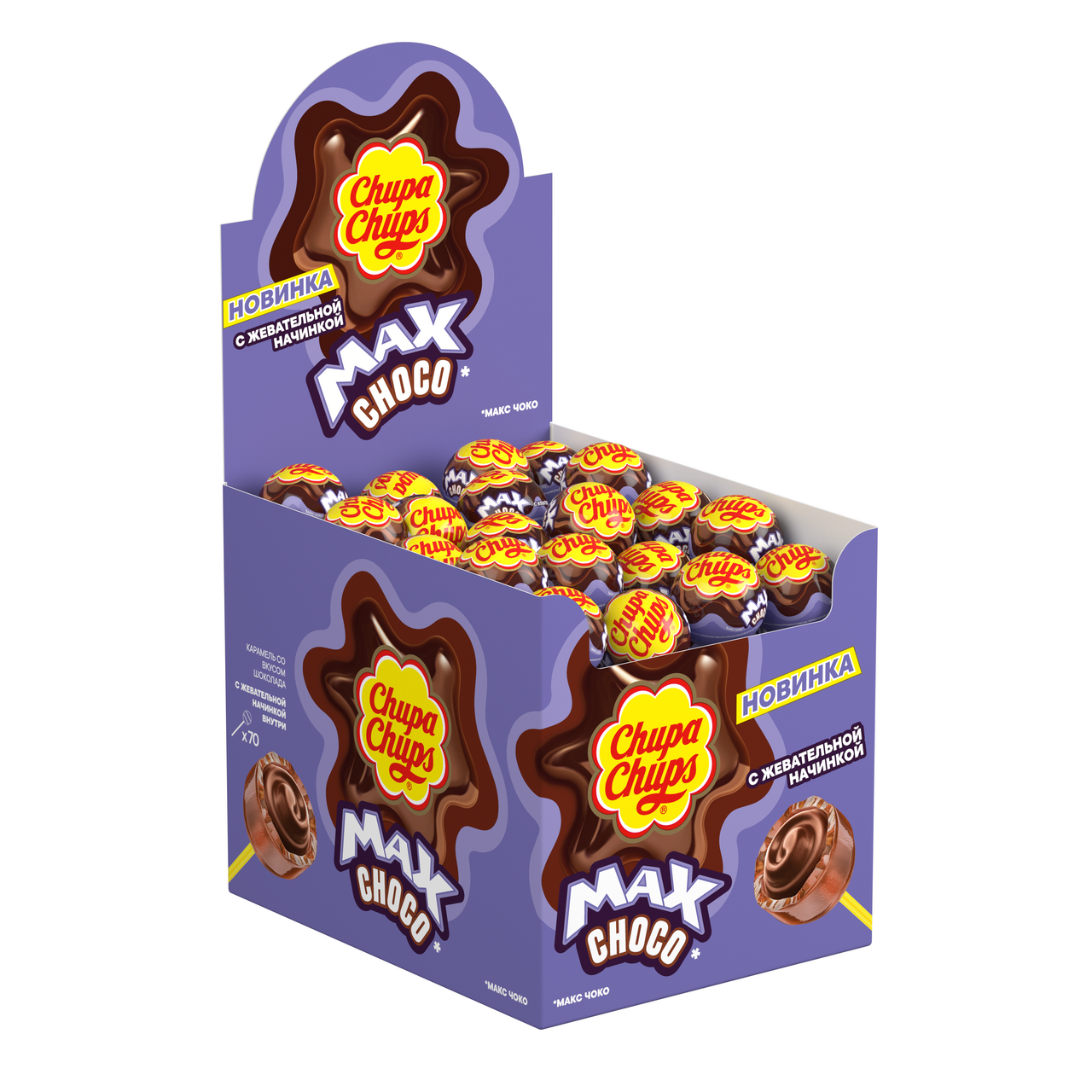 Карамель Chupa Chups Max Choco, 16г x 70 шт
