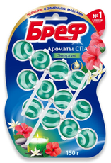 Блок для унитаза Бреф Ароматы Спа Энергия, 50г x 3шт