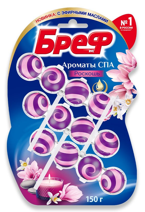 Блок для унитаза Бреф Ароматы Спа Роскошь, 50г x 3шт купить с доставкой ...