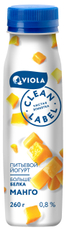 Йогурт питьевой Viola с манго 0.8%, 260г