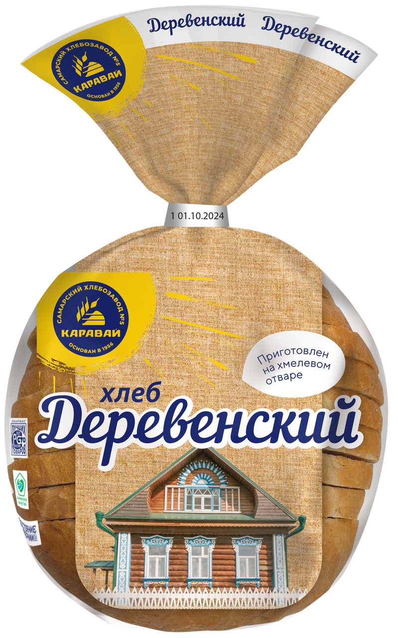 Хлеб Каравай Деревенский нарезка, 350г