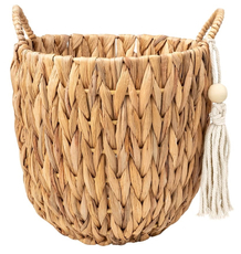 Корзина Natural House с ручками плетеная круглая колос, 25 x 25 x 25см