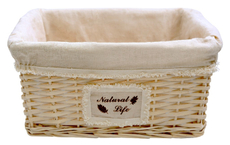 Корзина для хранения Natural House прямоугольная бежевая, 35 x 22 x 18см