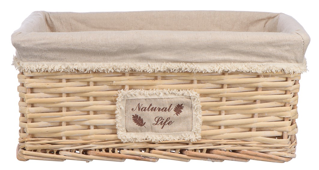 Корзина для хранения Natural House прямоугольная бежевая, 40 x 31 x 17см
