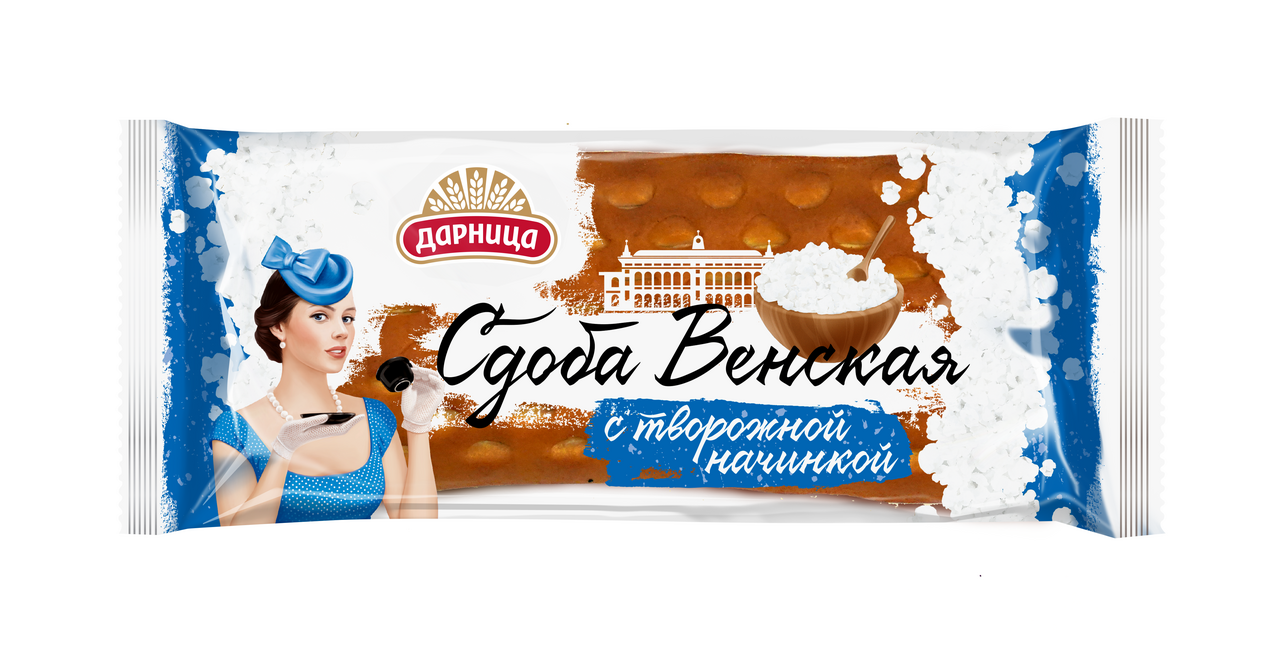 Сдоба Дарница с творожной начинкой, 180г