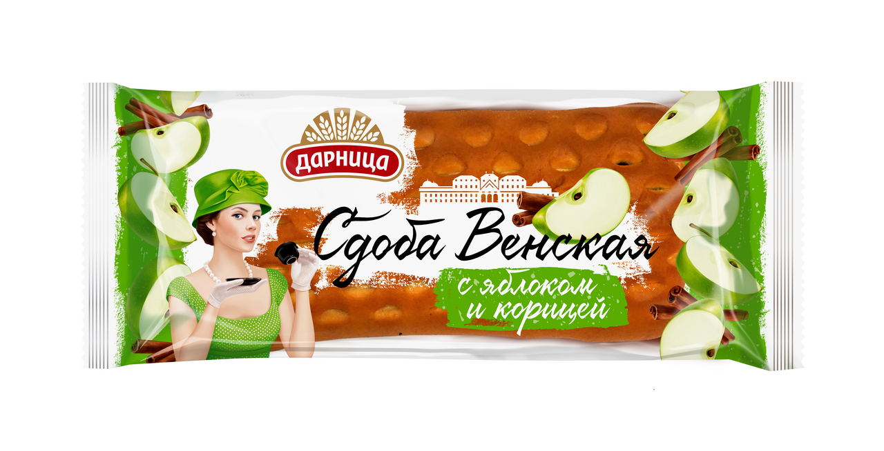 Сдоба Дарница с яблоком и корицей, 200г