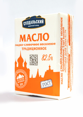 Масло сливочное Суздальский МЗ Традиционное ГОСТ 82.5%, 180г