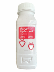 Йогурт питьевой Ирбитский молочный завод с клубникой ГОСТ 2.5%, 200г