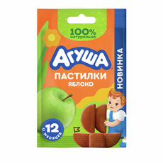 Пастилки фруктовые детские Агуша Яблоко с 12 месяцев, 12г