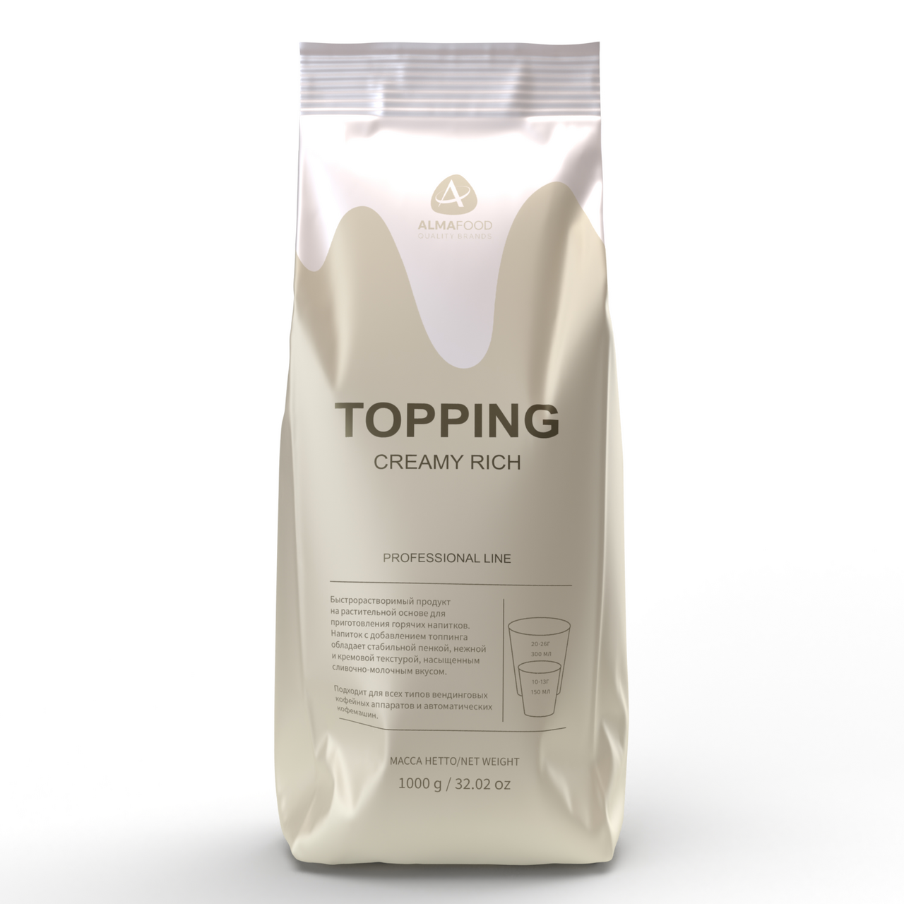 Продукт растворимый Almafood Topping Creamy Rich растительный, 1кг