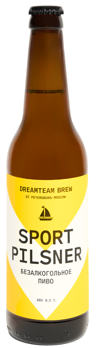 Изображение товара Пиво Dreamteam Brew Sport Pilsner безалкогольное, 450мл