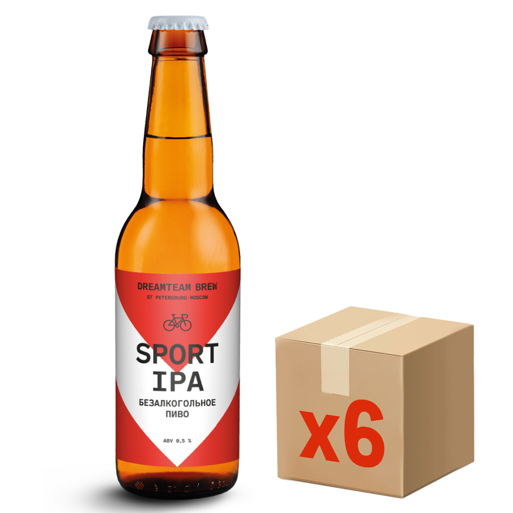 Изображение товара Безалкогольное пиво Dreamteam Brew Sport IPA 0.45л x6 на основе натуральных ингредиентов
