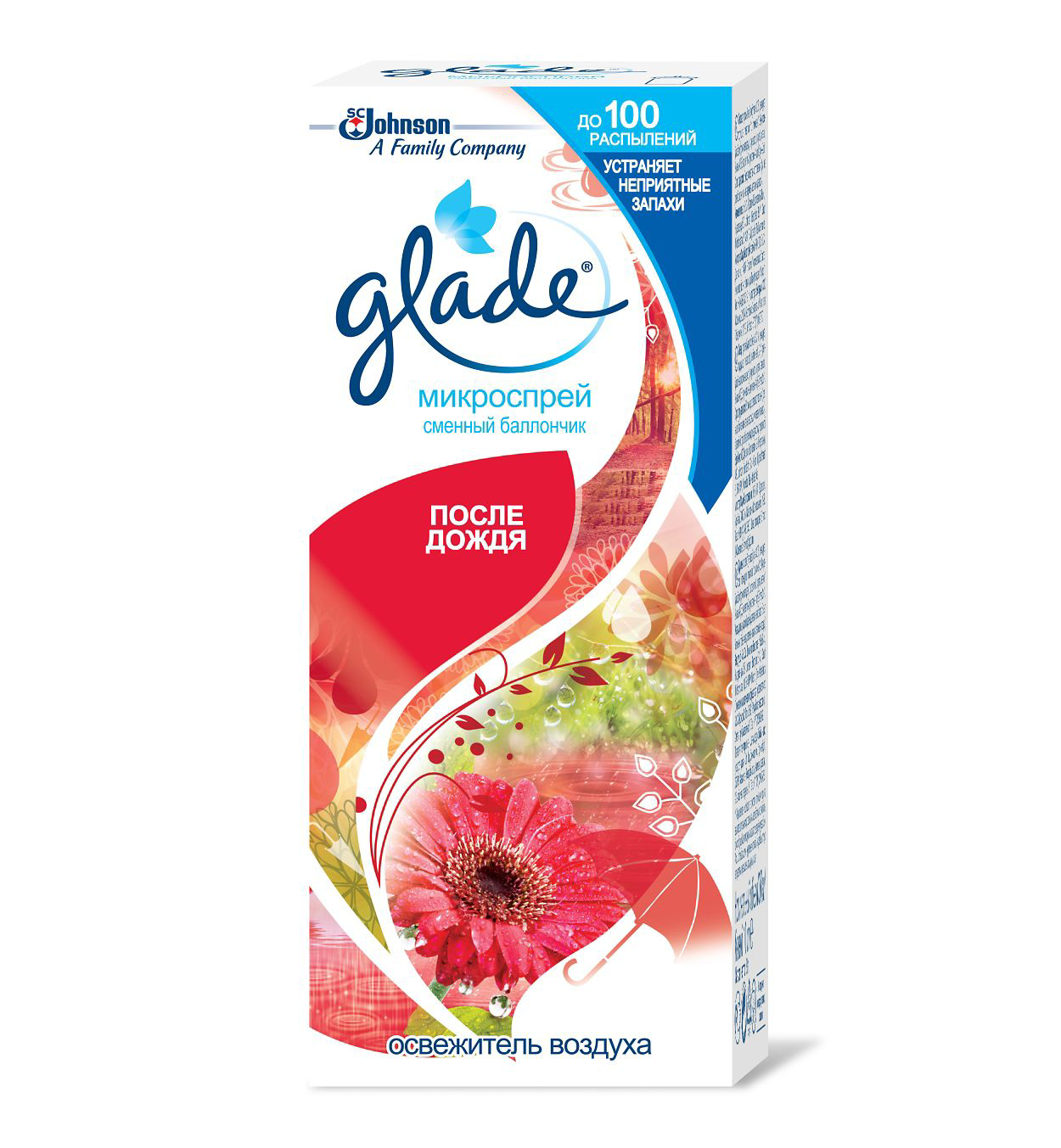 Освежитель воздуха Glade После дождя микроспрей сменный баллон, 10мл ...