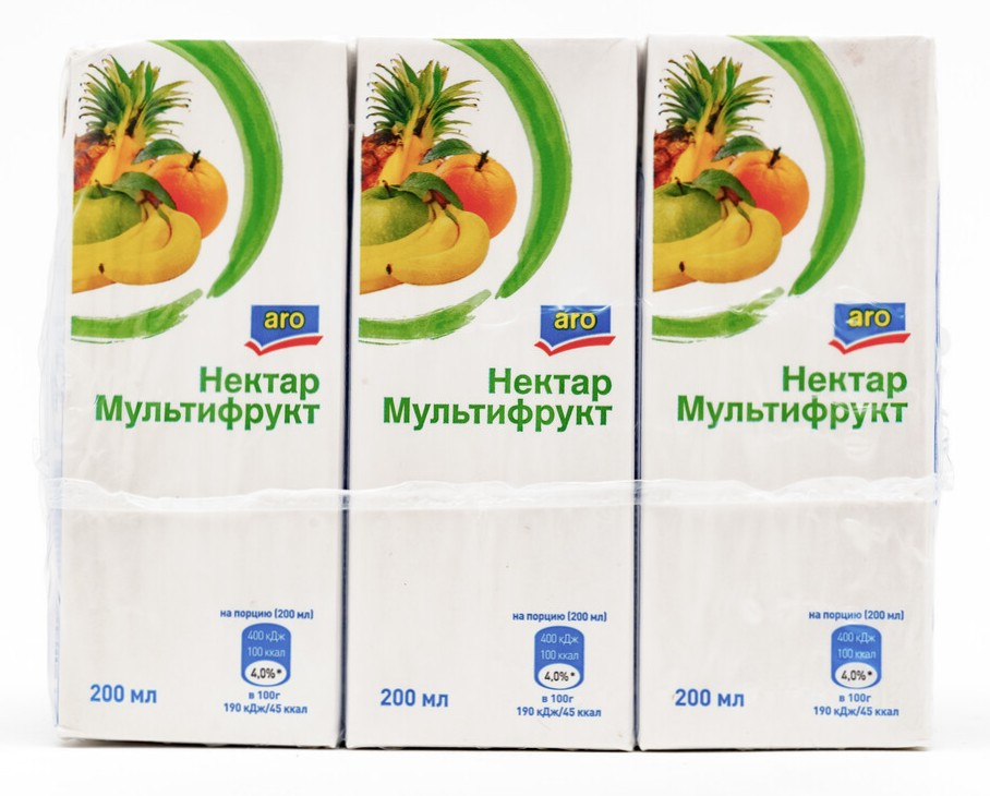 aro Нектар мультифруктовый, 200мл x 15 шт