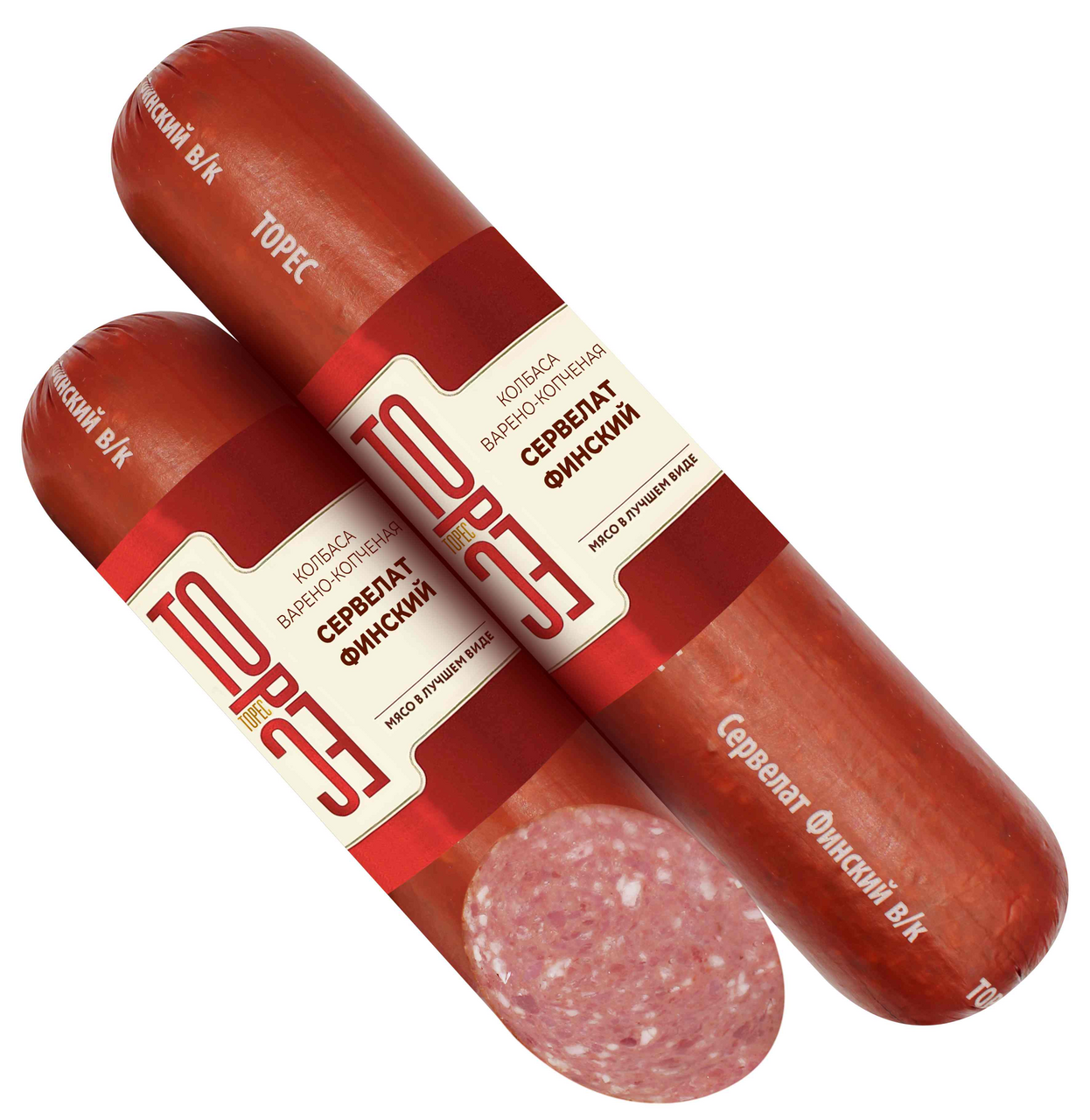 Сервелат Торес Финский варено-копченый, 330г