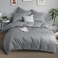 Комплект постельного белья Guten Morgen Lilac Grey из поплина полутораспальное