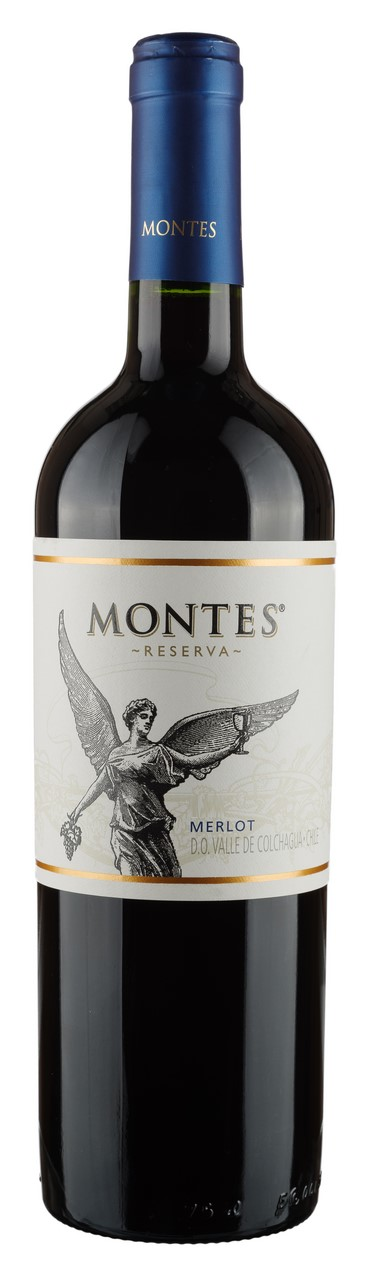 Изображение товара Красное сухое вино Montes Reserva Merlot 0.75л - премиум качество Чили