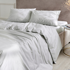 Комплект постельного белья Guten Morgen сатин цвета тумана полутораспальное