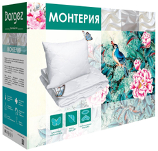 Подушка Dargez Монтерия из искусственного шелка и лебяжьего пуха, 50 x 70см