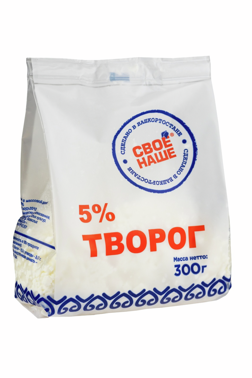 Творог Свое-Наше ГОСТ 5%, 300г