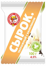 Сырок творожный Маслозавод Нытвенский с ванилином 4.5%, 100г