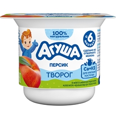 Творог Агуша фруктовый персик 3.9%, 100г