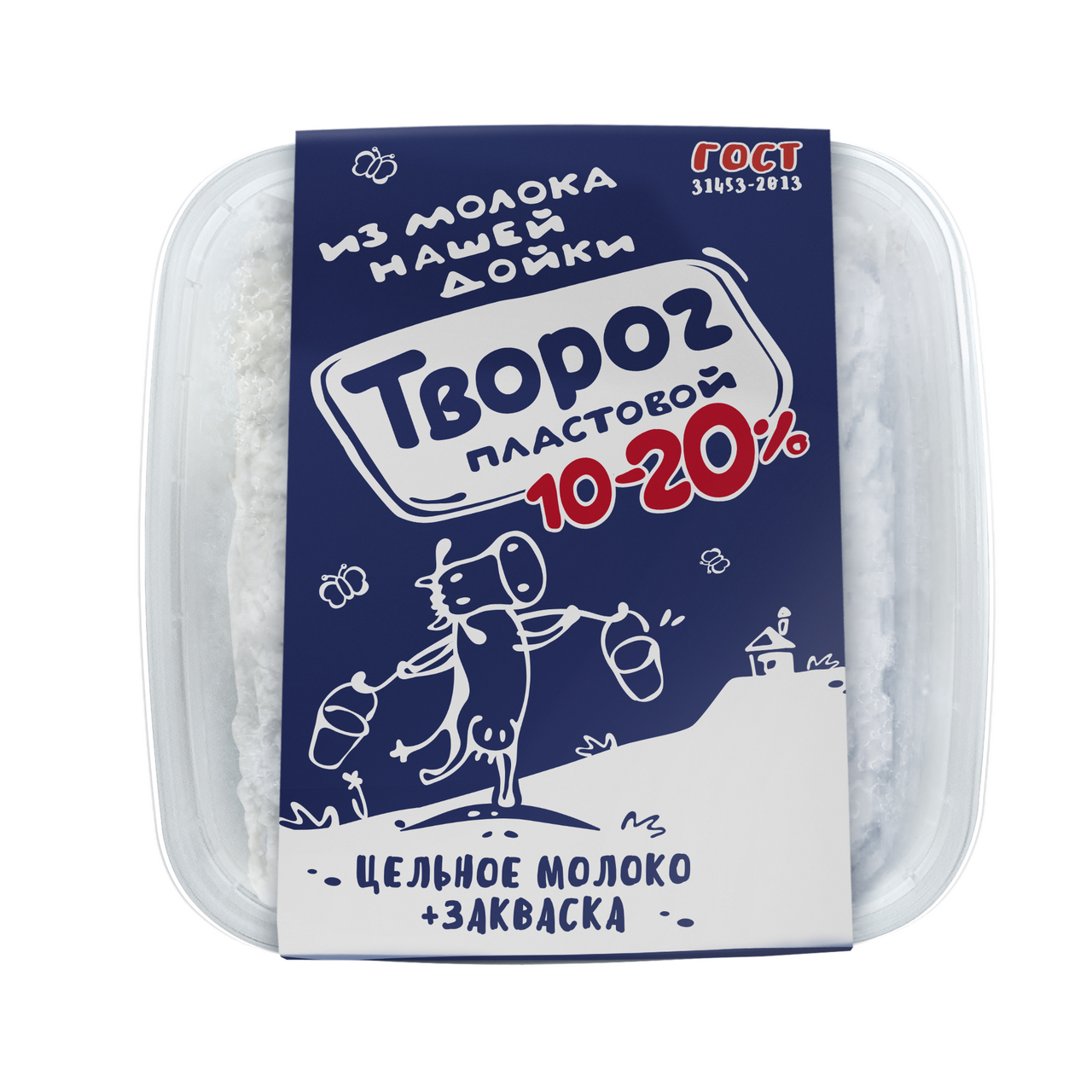 Творог Нашей дойки пластовой ГОСТ 10-20%, 350г