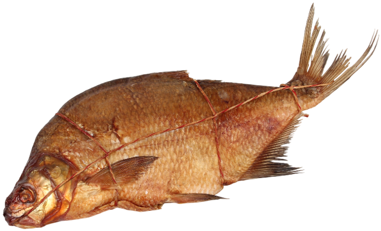 Лещ Экстра Фиш горячего копчения потрошеная с головой, ~1кг