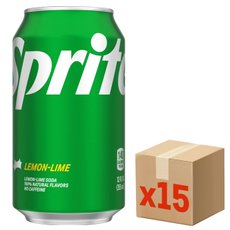 Напиток Sprite с лимоном и лаймом газированный, 330мл x 15 шт