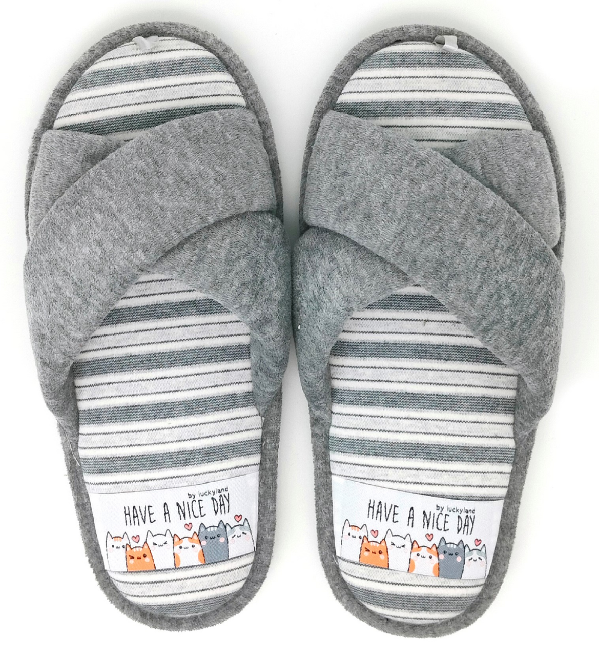 Тапочки женские Lucky Land открытые перекрестные