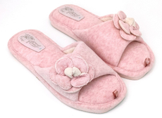 Тапочки женские Lucky Land открытые с цветком