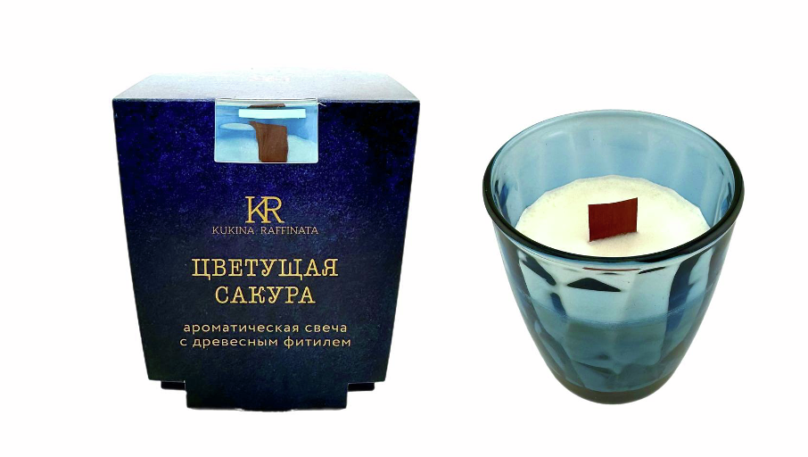 Свеча Kukina Raffinata ароматическая в стакане, 360мл