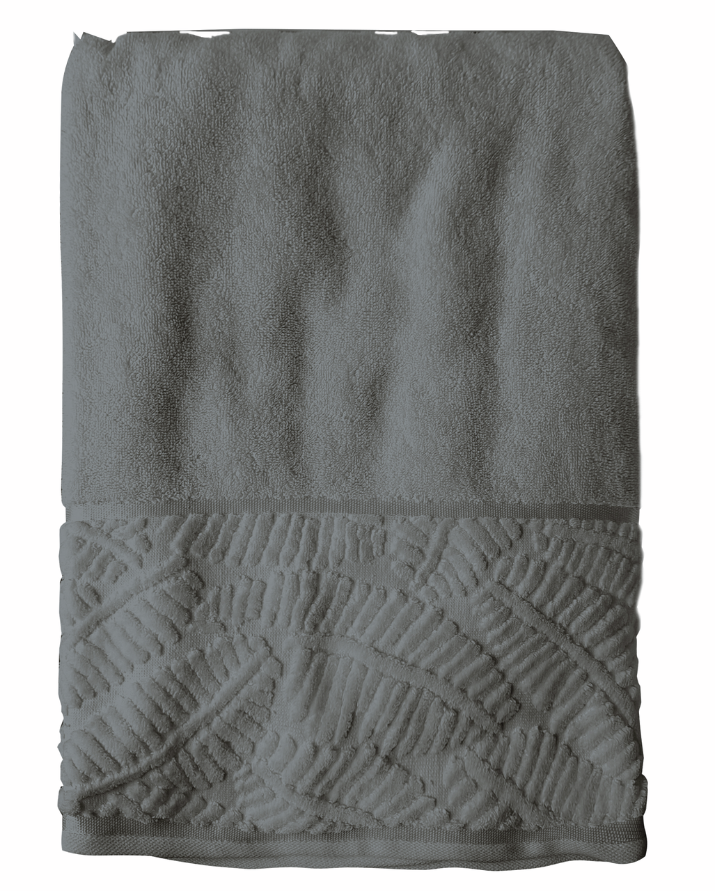 Полотенце Tessolo Home Листья махровое темно-серое 500г, 50 x 90г