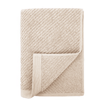 Полотенце Tessolo Home махровое диагональ молочного цвета, 100 x 150см