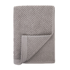 Полотенце Tessolo Home махровое диагональ серое холодное, 100 x 150 см