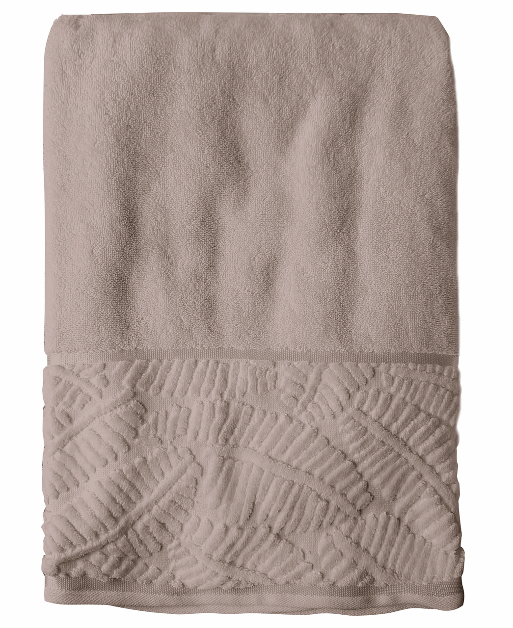 Полотенце Tessolo Home Листья махровое бежевое 500г, 100 x 150см