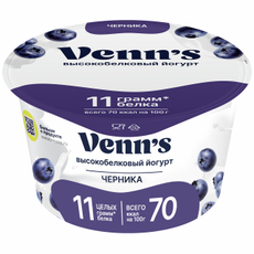 Йогурт греческий Venns с черникой 0.1%, 130г