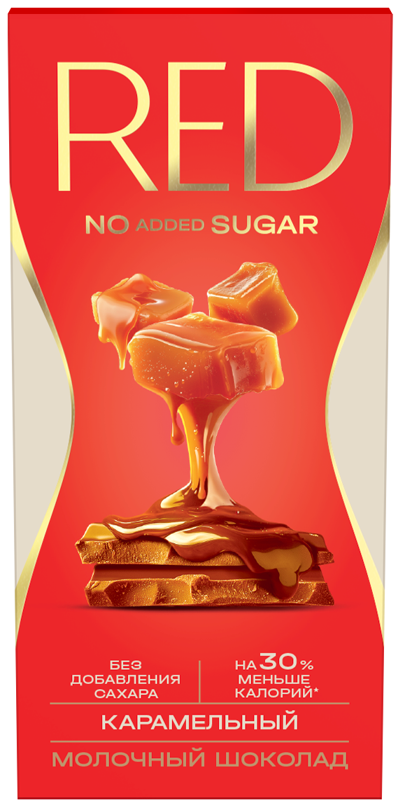Изображение товара Шоколад Red Delight молочный карамелизованный без сахара, 70г