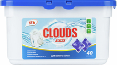Капсулы для стирки Clouds Extra White Фрезия (8г x 40шт), 320г