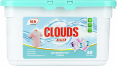 Капсулы для стирки Clouds Extra Delicate Нежный шелк (8.5г x 30шт), 255г