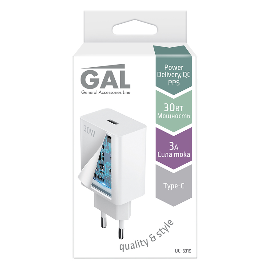 Устройство зарядное GAL UC-5319 PD 30W сетевое