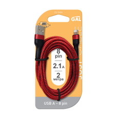 Кабель GAL CU-5404 USB A - 8Pin 2.1А, 2м