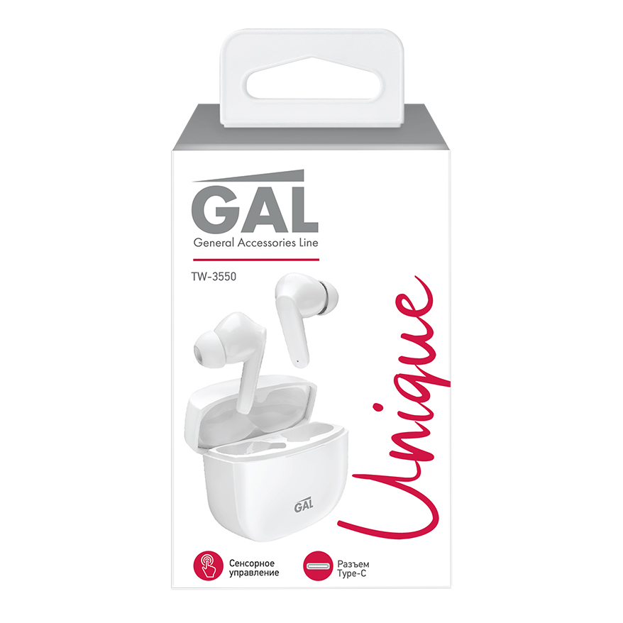 Наушники GAL TW-3550 беспроводные белые